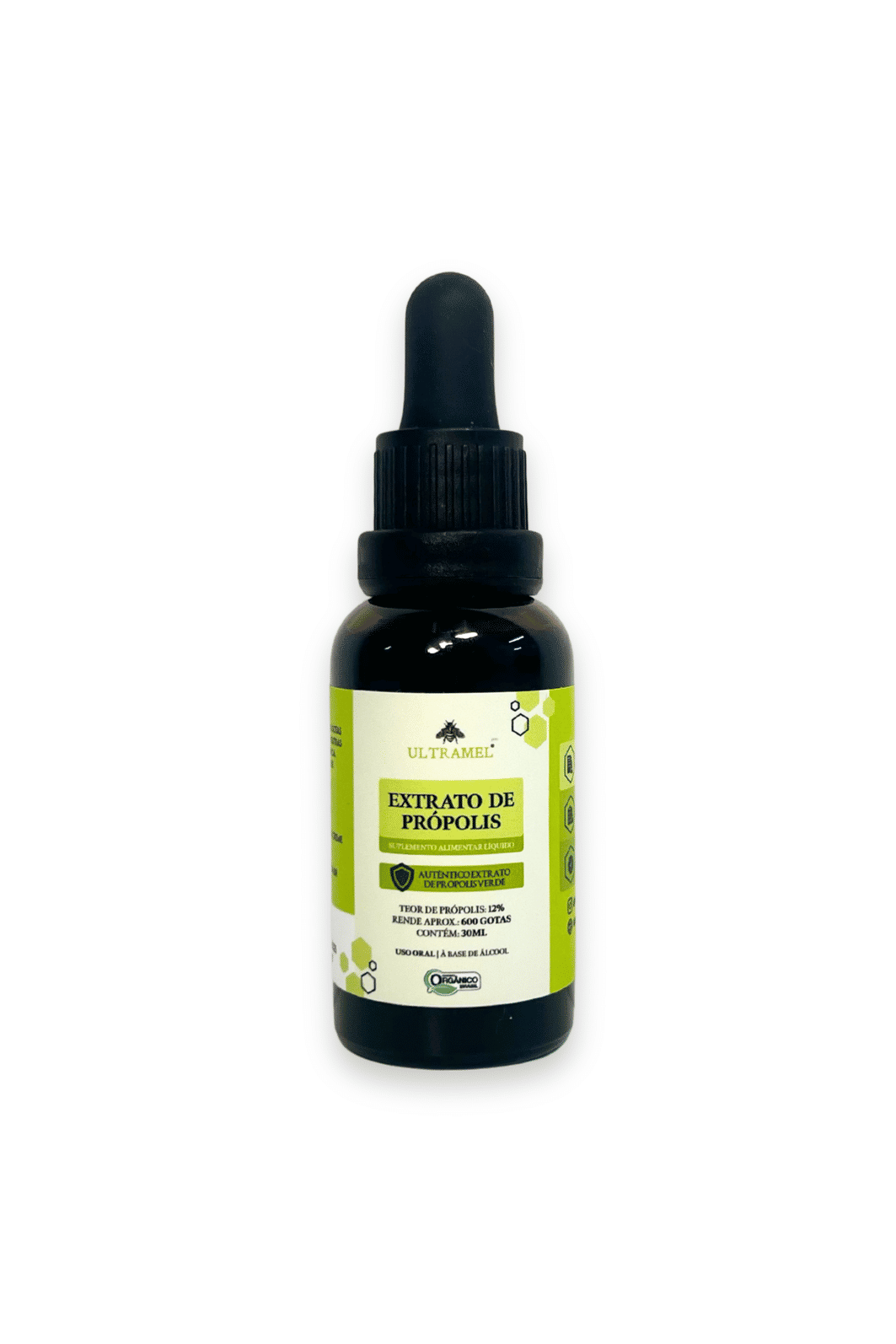 Própolis Verde 12% Base Álcool de Cereais Orgânico - 30ml