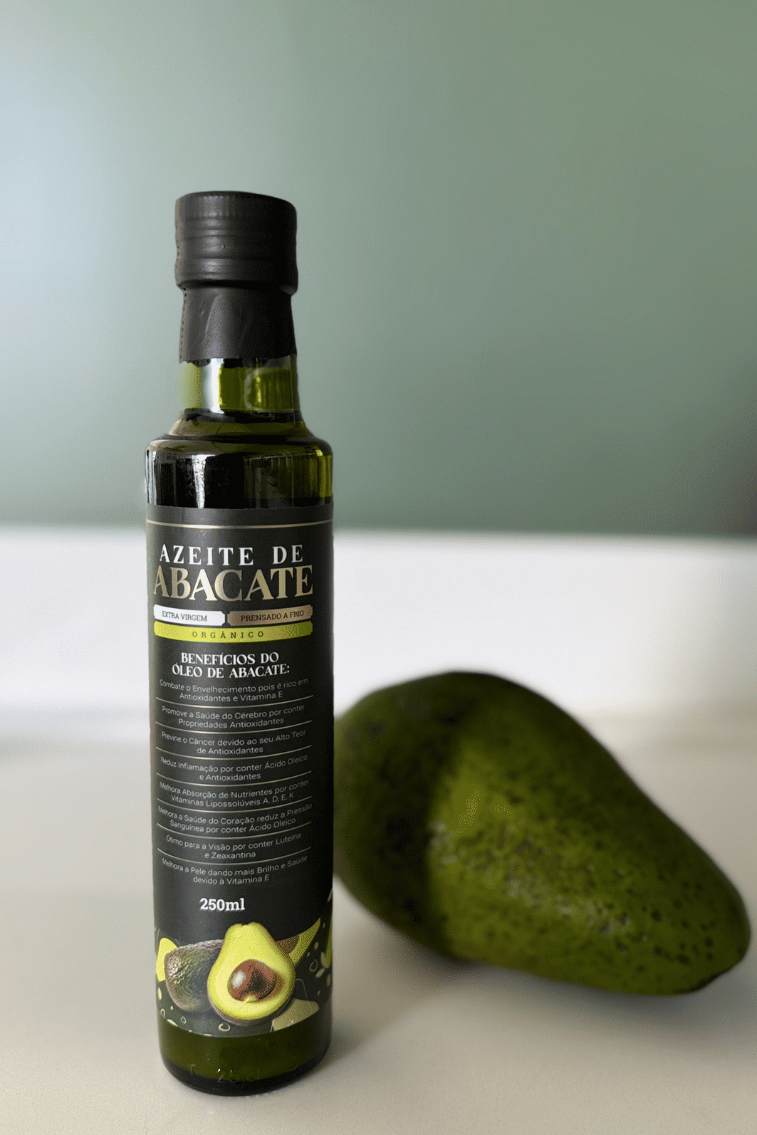 Azeite Abacate Orgânico Extra Virgem Prensado A Frio - 250Ml