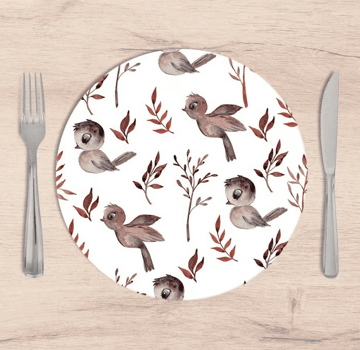 Kit: 4 Capas de SOUSPLAT Redondo Bird - 35x35 - Kit: 4 Capas de SOUSPLAT Redondo Bird - 35x35 -