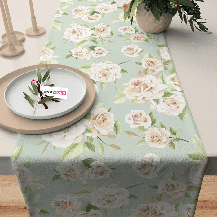 Trilho de Mesa Caminho de Mesa Naya Verde - 50x140cm - Trilho de Mesa Caminho de Mesa Naya Verde - 50x140cm -