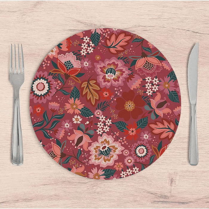 Kit: 4 Capas de SOUSPLAT Redondo Ariana Vermelho - 35x35 Kit: 4 Capas de SOUSPLAT Redondo Ariana Vermelho - 35x35