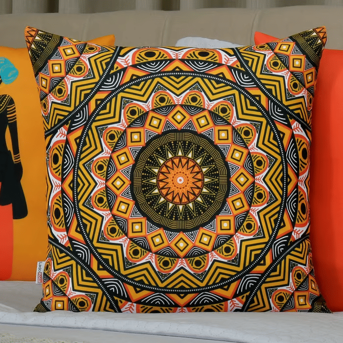 Kit: 4 Capas de Almofada Decorativas Mulher Africana