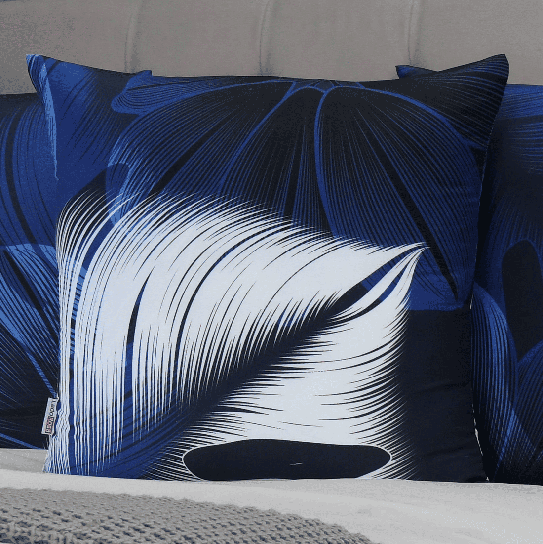 Kit: 4 Capas de Almofada Decorativas Blue Island