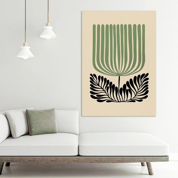 Telas Decorativas Grande Nolan Verde e Preto Telas Decorativas Grande Nolan Verde e Preto