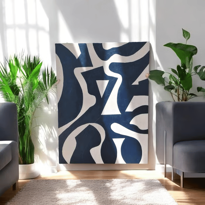 Tela Decorativa Grande Manuela Azul