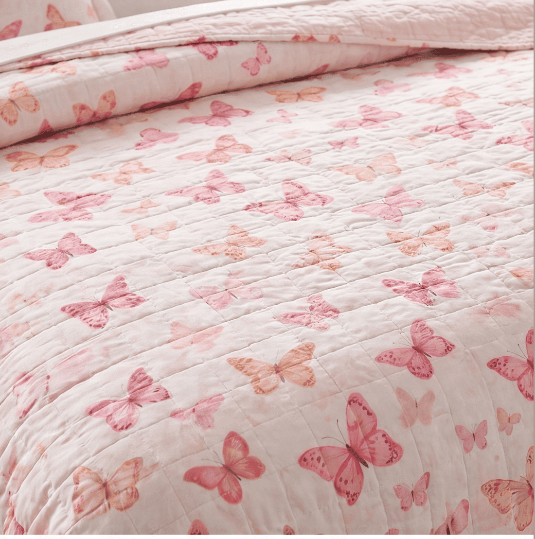 Kit: 1 Cobre-leito Bouti de Microfibra Ultrassonic Estampada + Porta-Travesseiros - Iris Rosa