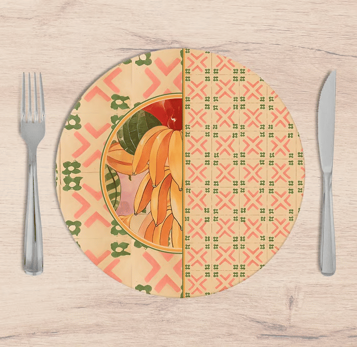 Kit: 4 Capas de SOUSPLAT Redondo Caetana - 35x35 - Kit: 4 Capas de SOUSPLAT Redondo Caetana - 35x35 -