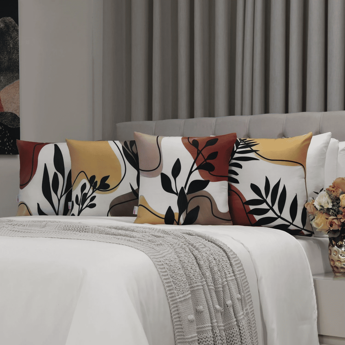 Kit: 4 Capas de Almofada Decorativas Pacific Island Kit: 4 Capas de Almofada Decorativas Pacific Island