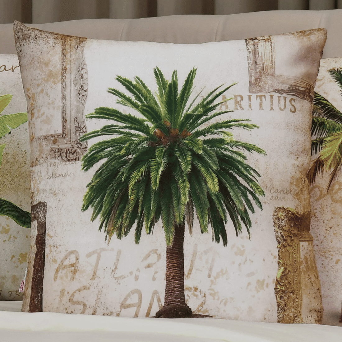 Kit: 4 Capas de Almofada Decorativas Tropical Sand