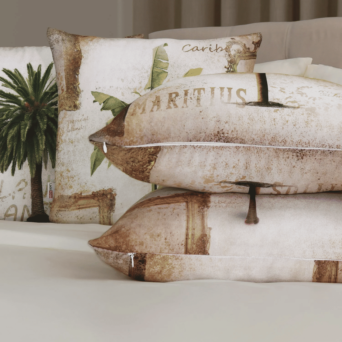 Kit: 4 Capas de Almofada Decorativas Tropical Sand