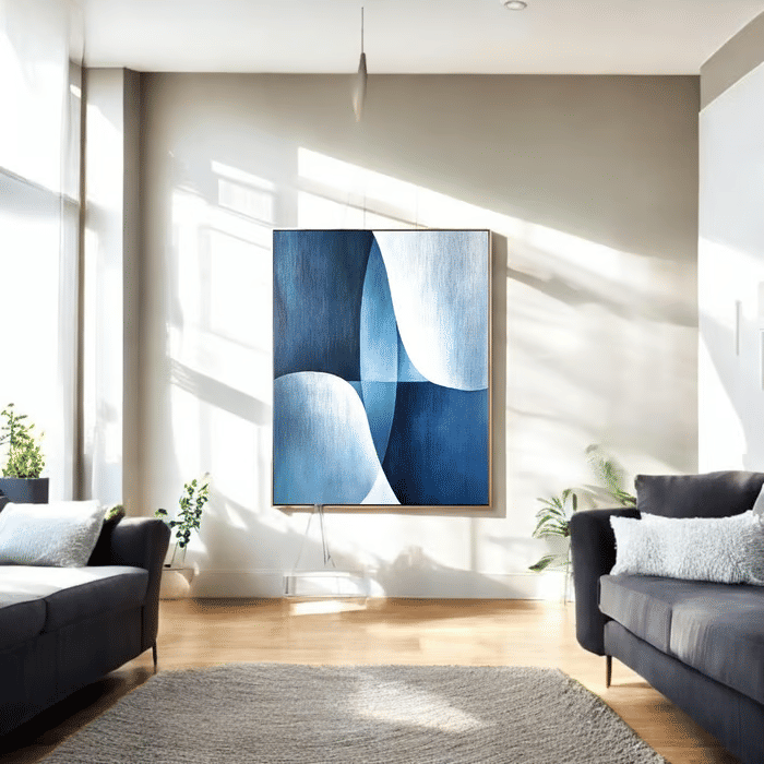 Tela Decorativa Grande Alana Azul