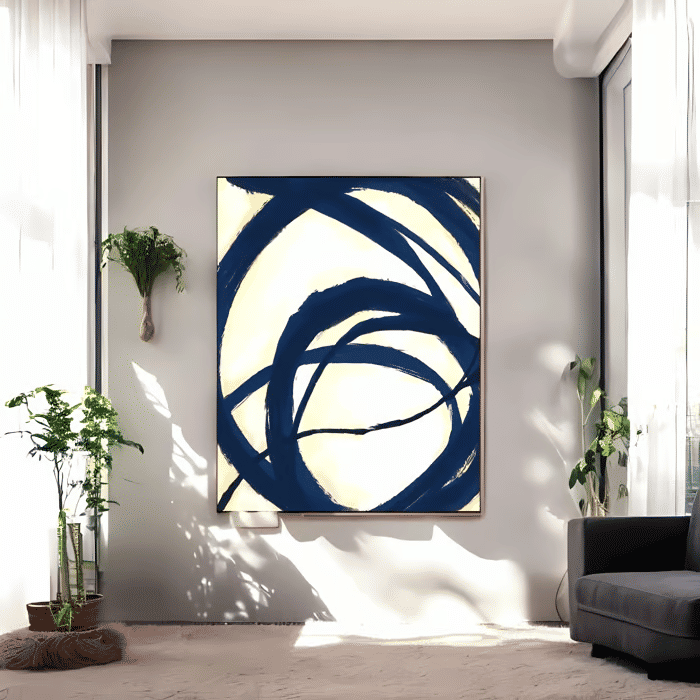 Tela Decorativa Grande Clara Azul