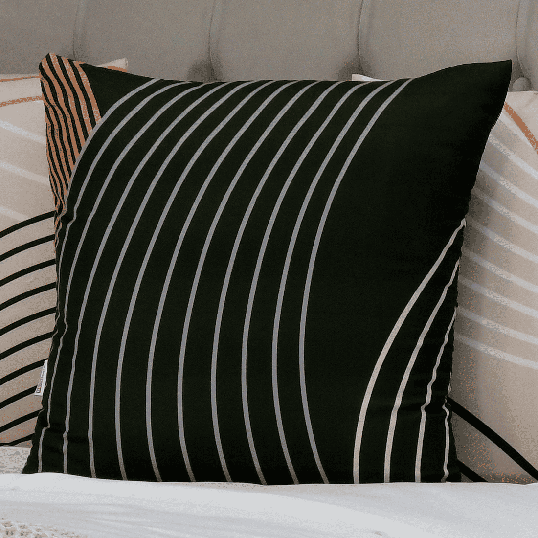 Kit: 4 Capas de Almofada Decorativas Noah Bege 