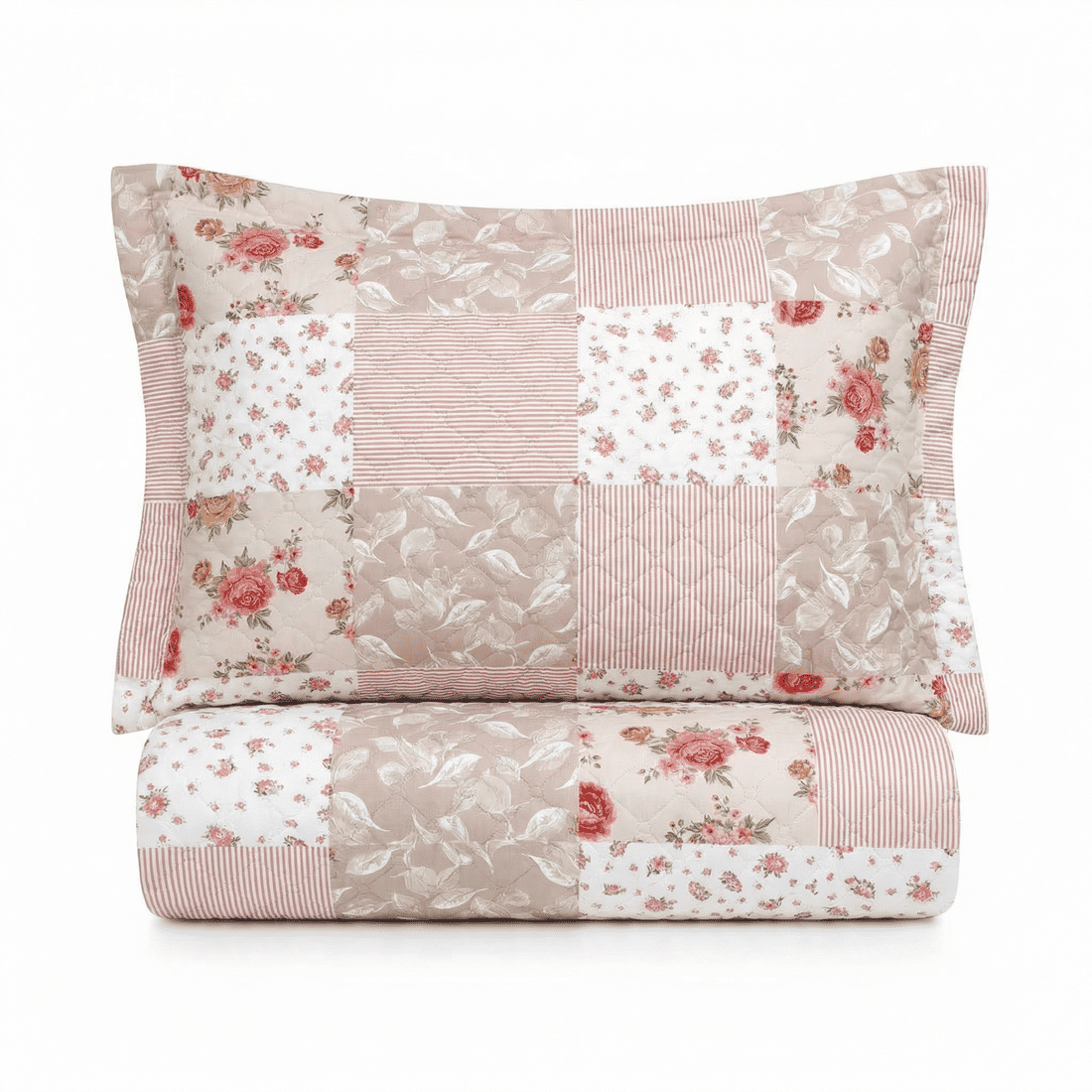 Kit: 1 Cobre-leito Bouti de Microfibra Ultrassonic + Porta-Travesseiros - Fernanda Rosa