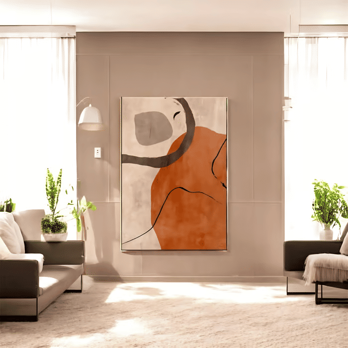 Tela Decorativa Grande Amelie Bege Tela Decorativa Grande Amelie Bege