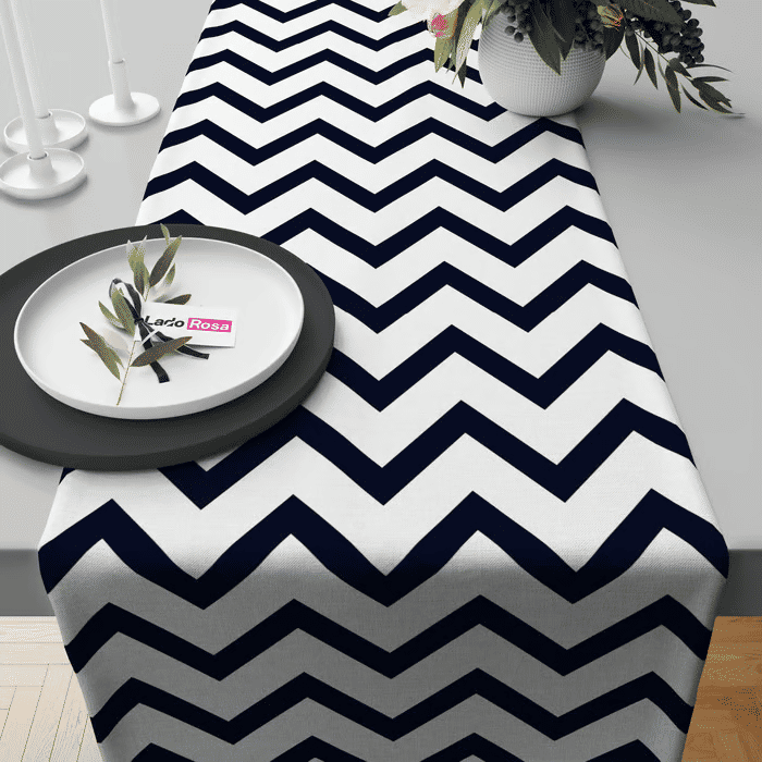 Trilho de Mesa Caminho de Mesa Serit Blue - 50x140cm - Trilho de Mesa Caminho de Mesa Serit Blue - 50x140cm -