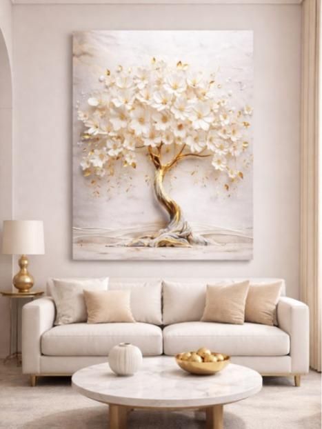 Tela Decorativas Grande Arvore Gold Tela Decorativas Grande Arvore Gold