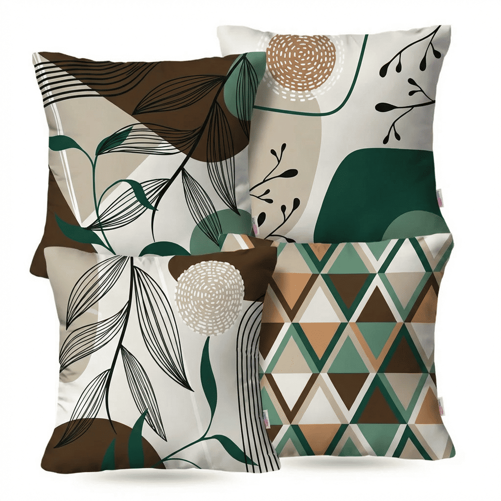 Kit: 4 Capas de Almofada Decorativas Ana Verde