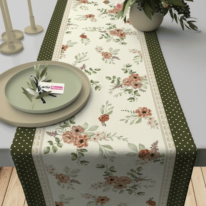 Trilho de Mesa Caminho de Mesa Versalhes Verde Trilho de Mesa Caminho de Mesa Versalhes Verde