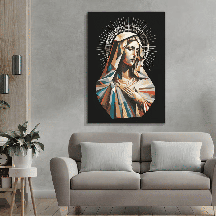 Tela Decorativa Grande Virgem Maria
