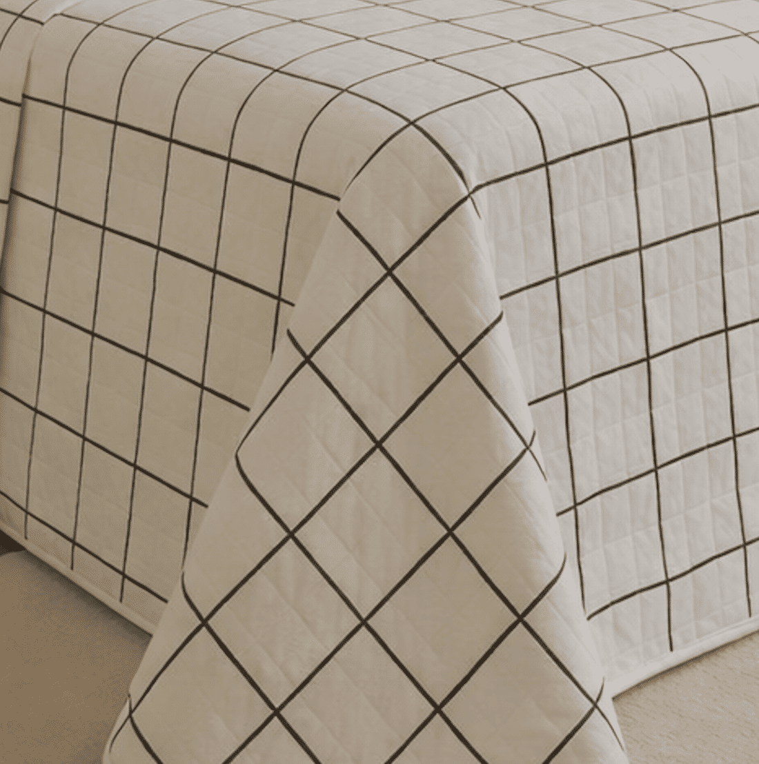 Kit: 1 Cobre-leito Bouti de Microfibra Ultrassonic + Porta-Travesseiros - Listras Branco