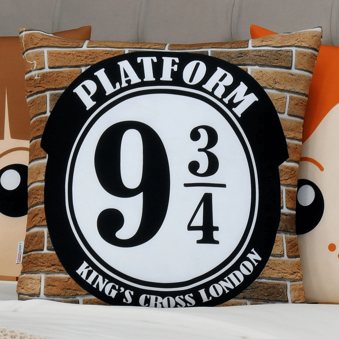 Kit: 4 Capas de Almofada Decorativas Divertidas Estaçao Kings Cross