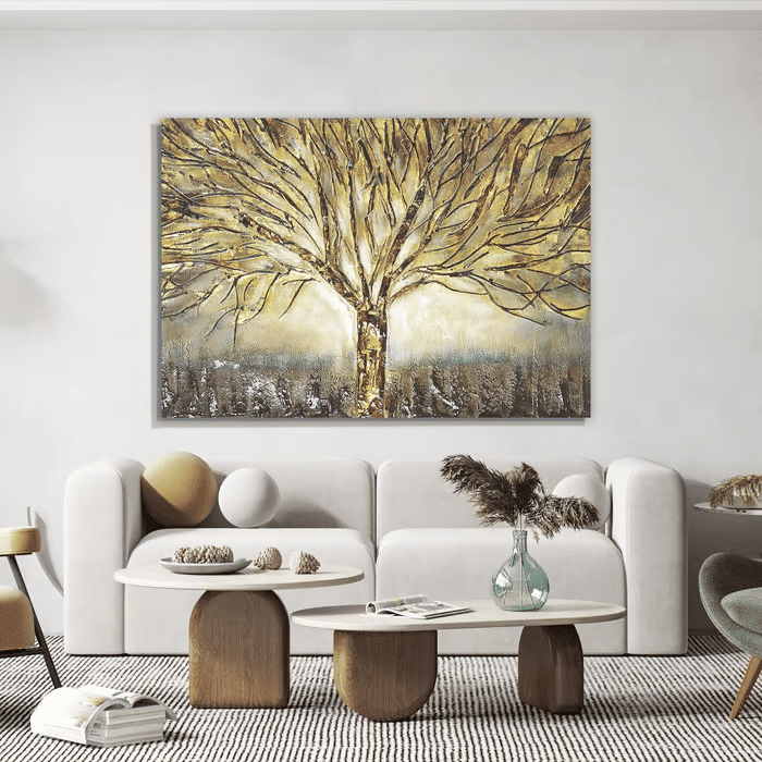 Tela Decorativa Grande Golden Tree Tela Decorativa Grande Golden Tree