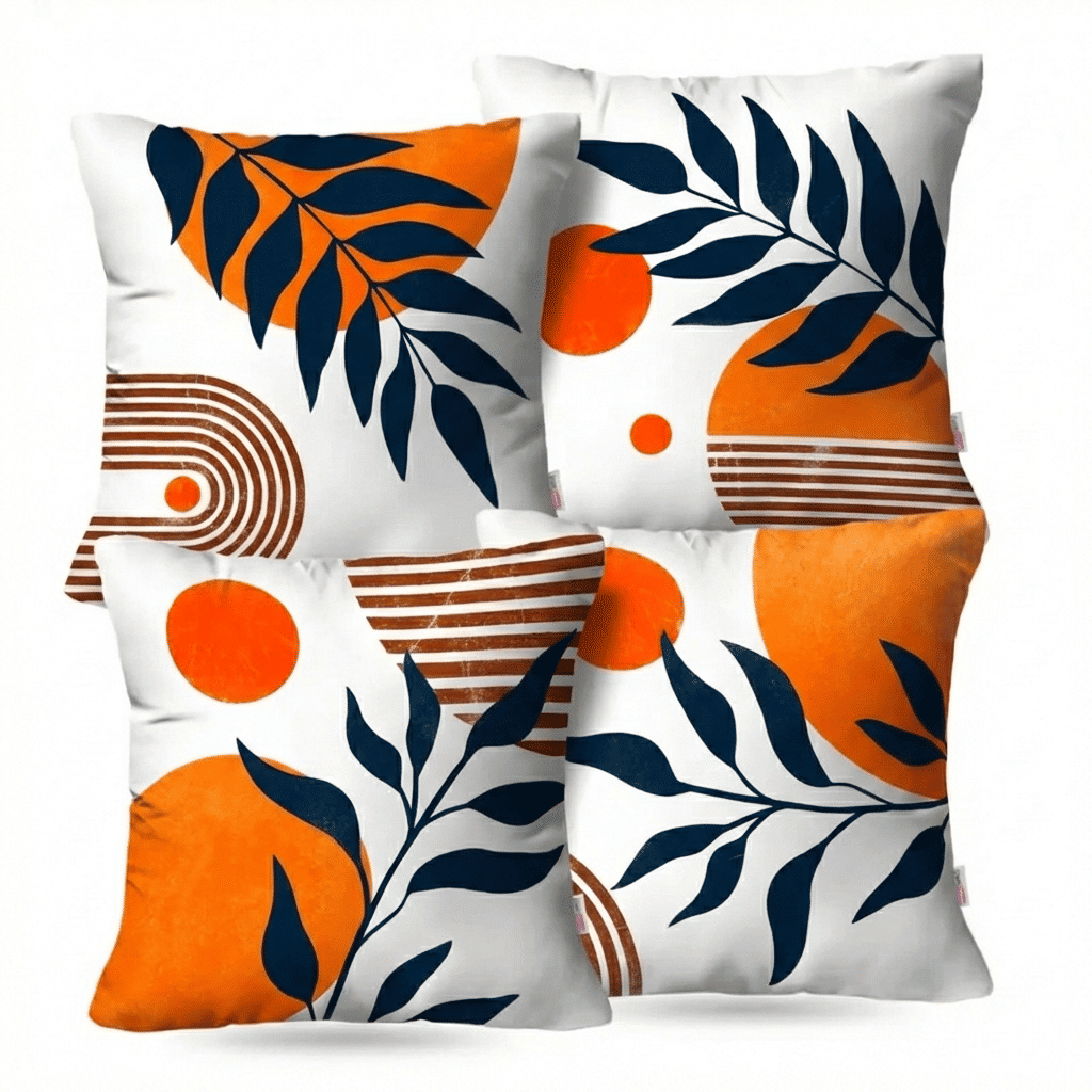 Kit: 4 Capas de Almofada Decorativas Marrocos Bege 