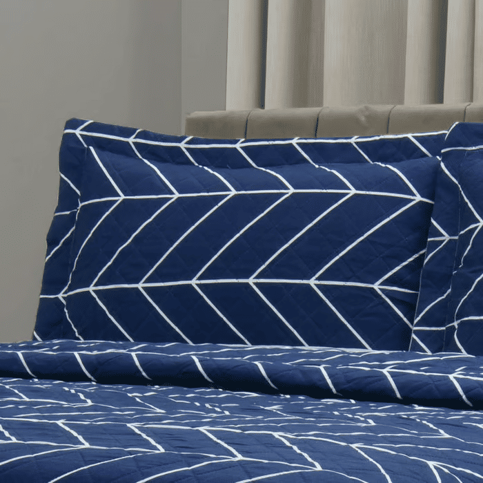 Kit: 1 Cobre-leito Bouti de Microfibra Ultrassonic Estampada + Porta-Travesseiros - Theo Marinho