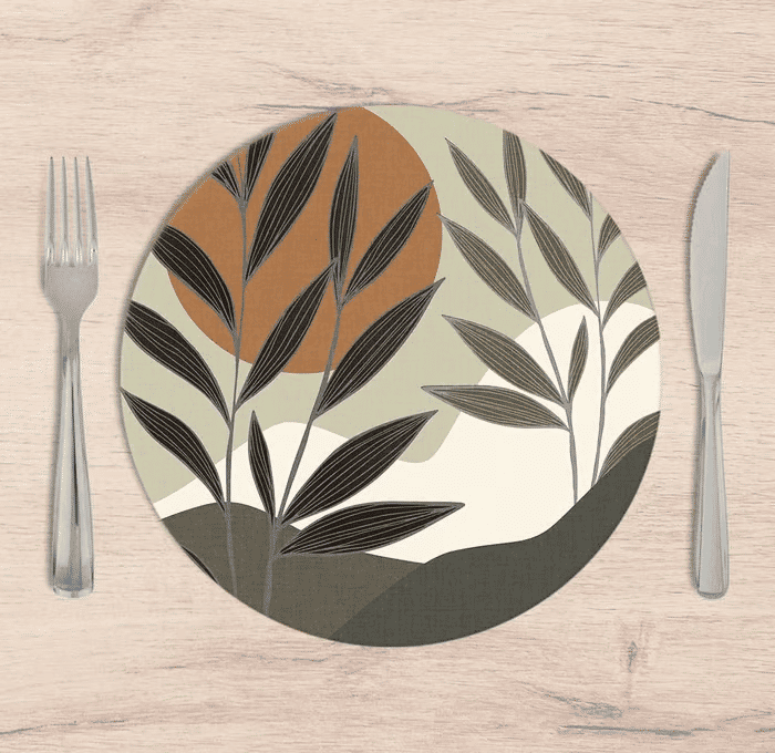 Kit: 4 Capas de Sousplat Redondo New Island - 35x35 Kit: 4 Capas de Sousplat Redondo New Island - 35x35