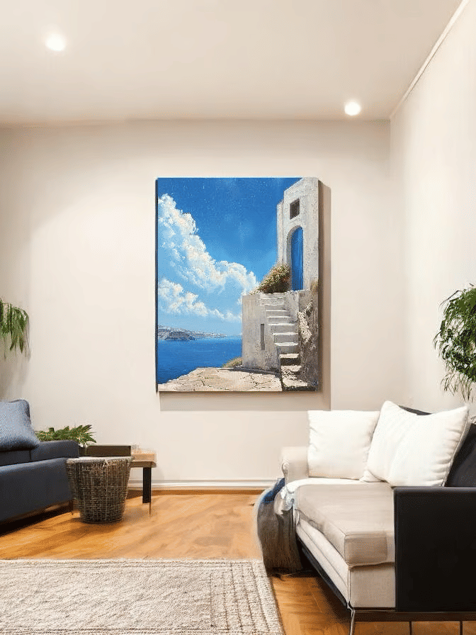 Tela Decorativa Grande Ana Azul