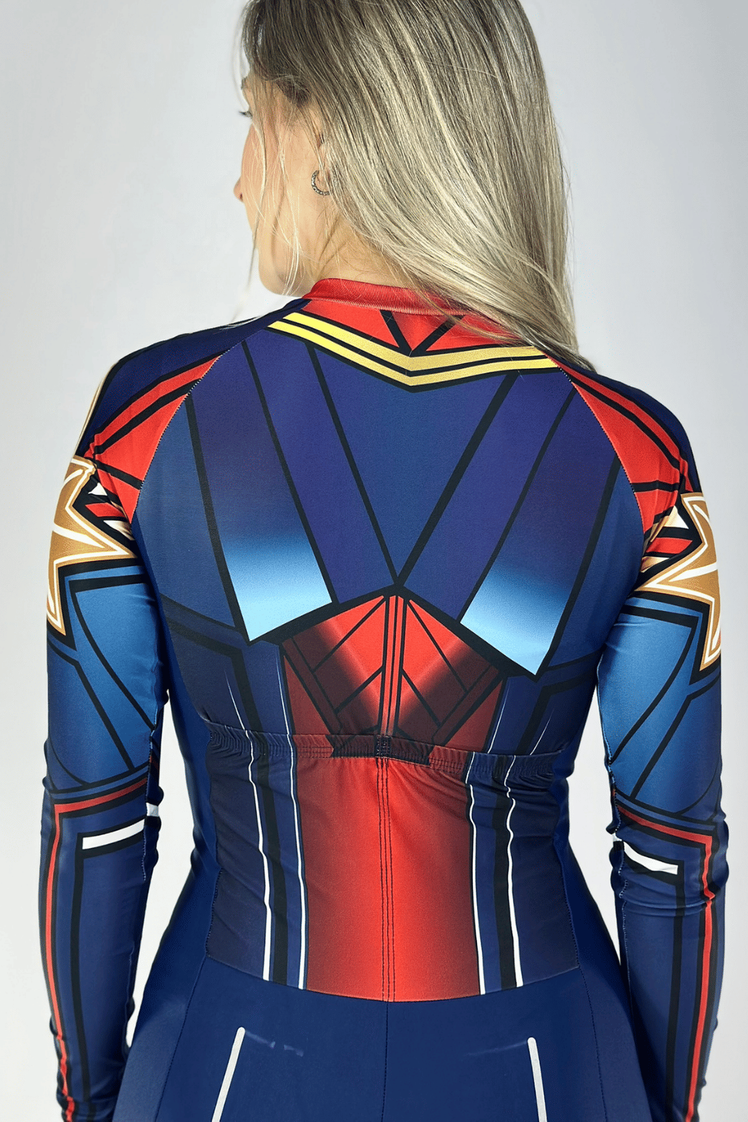 Macaquinho Ciclista Feminino Manga Longa #0419 - Capitã Marvel