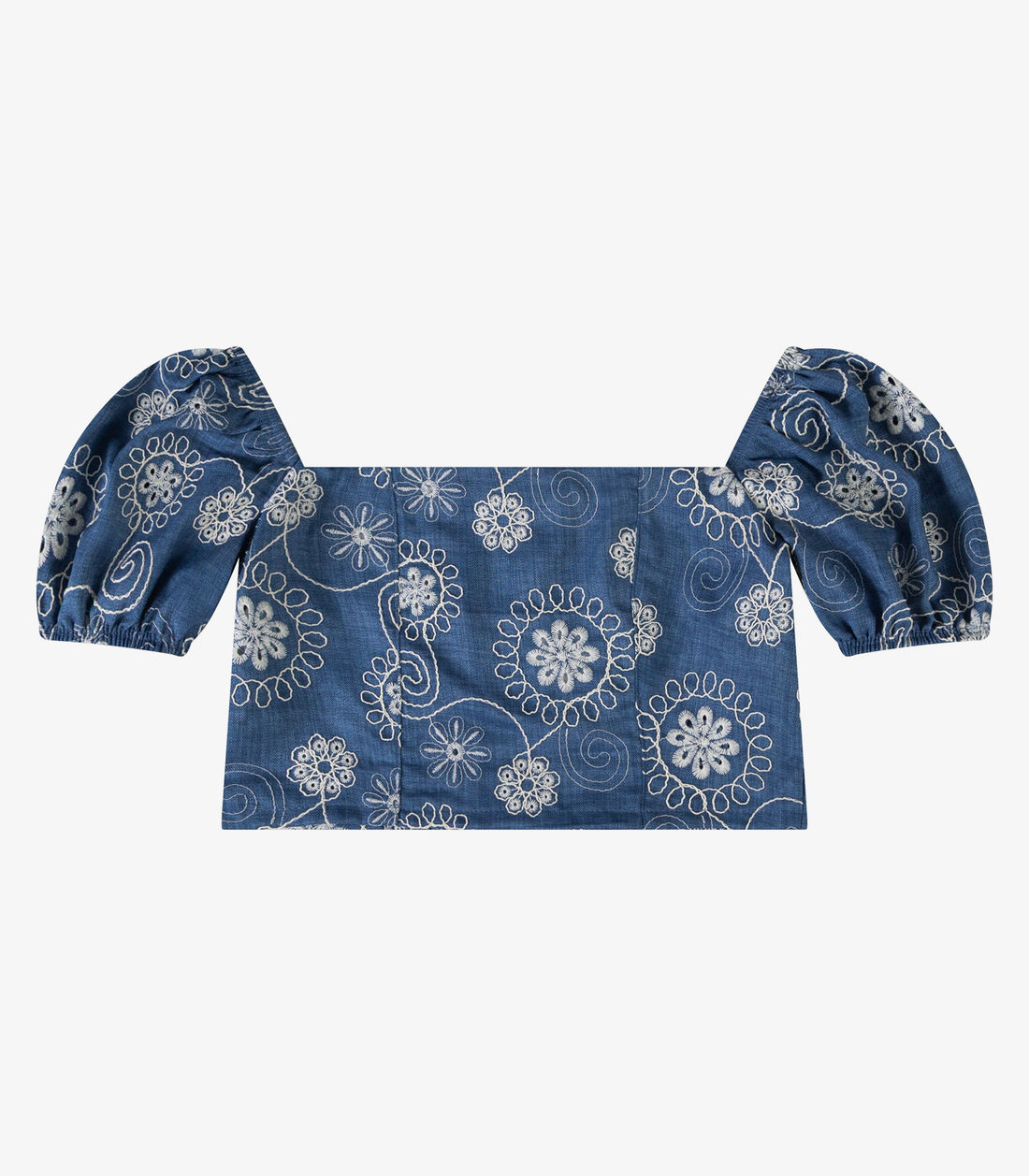 Blusa Feminina Com Manga Bufante e Bordado Minty Blusa Feminina Com Manga Bufante e Bordado Minty