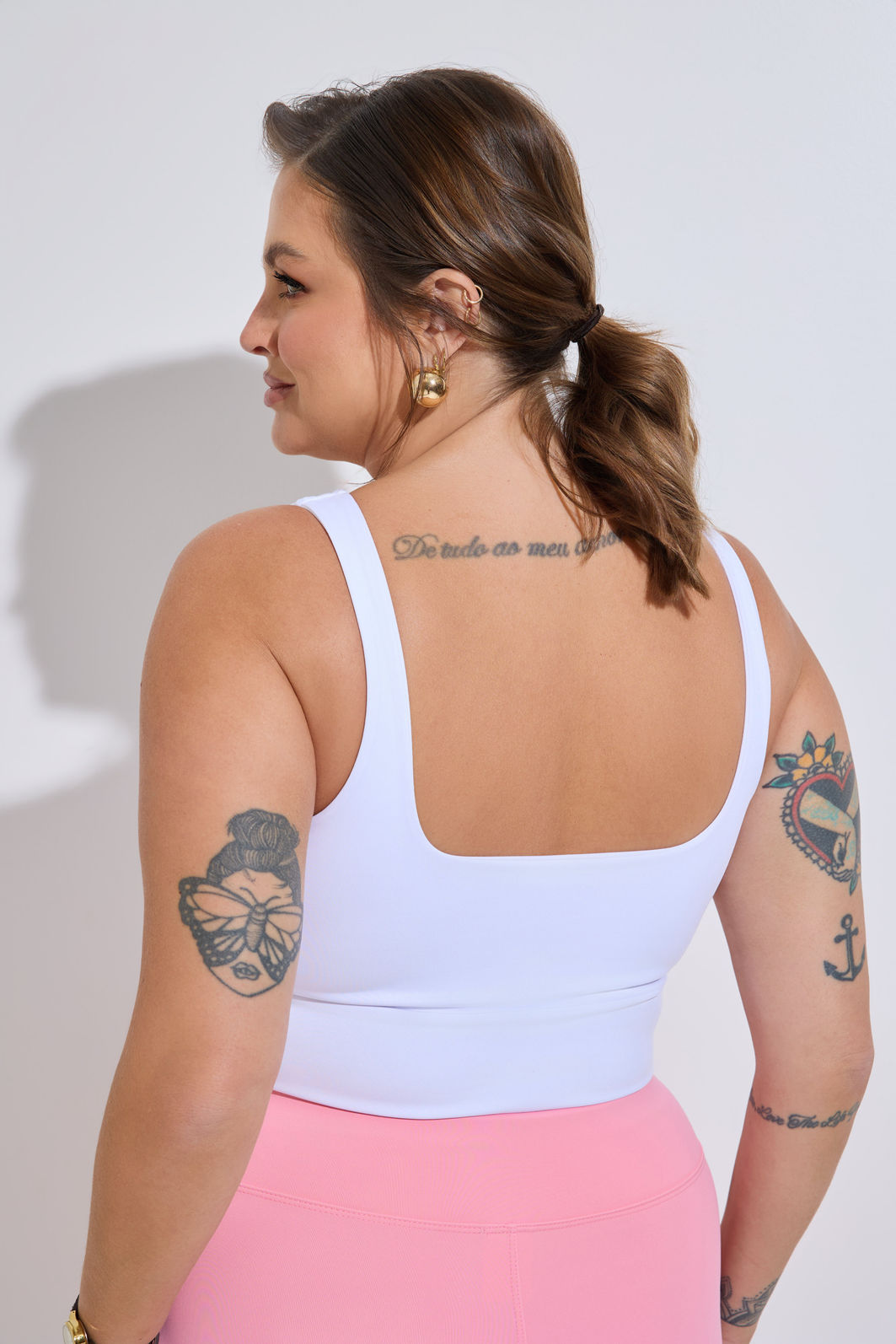 Top fitness Plus Size Branco
