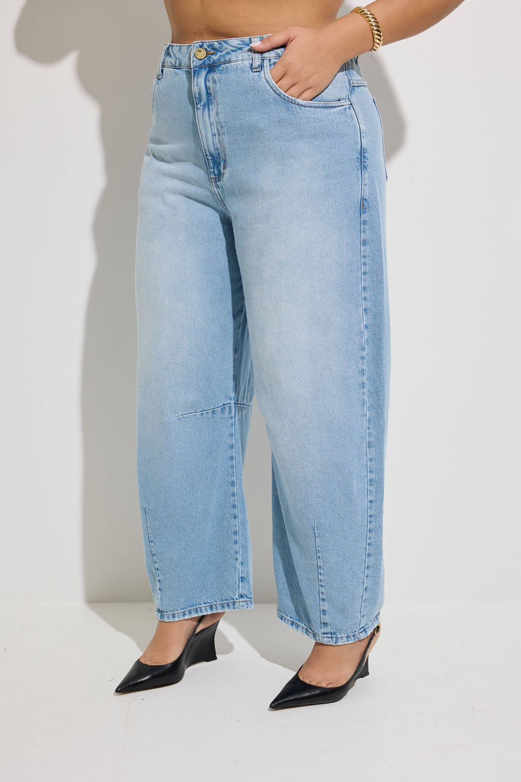 Calça Jeans Plus Size Barrel Thais