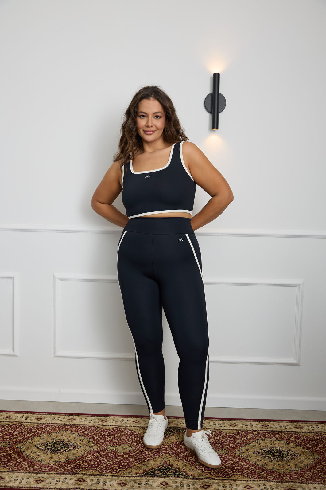 Legging Fitness Plus Size Preta Com Friso Off 787 Shirts