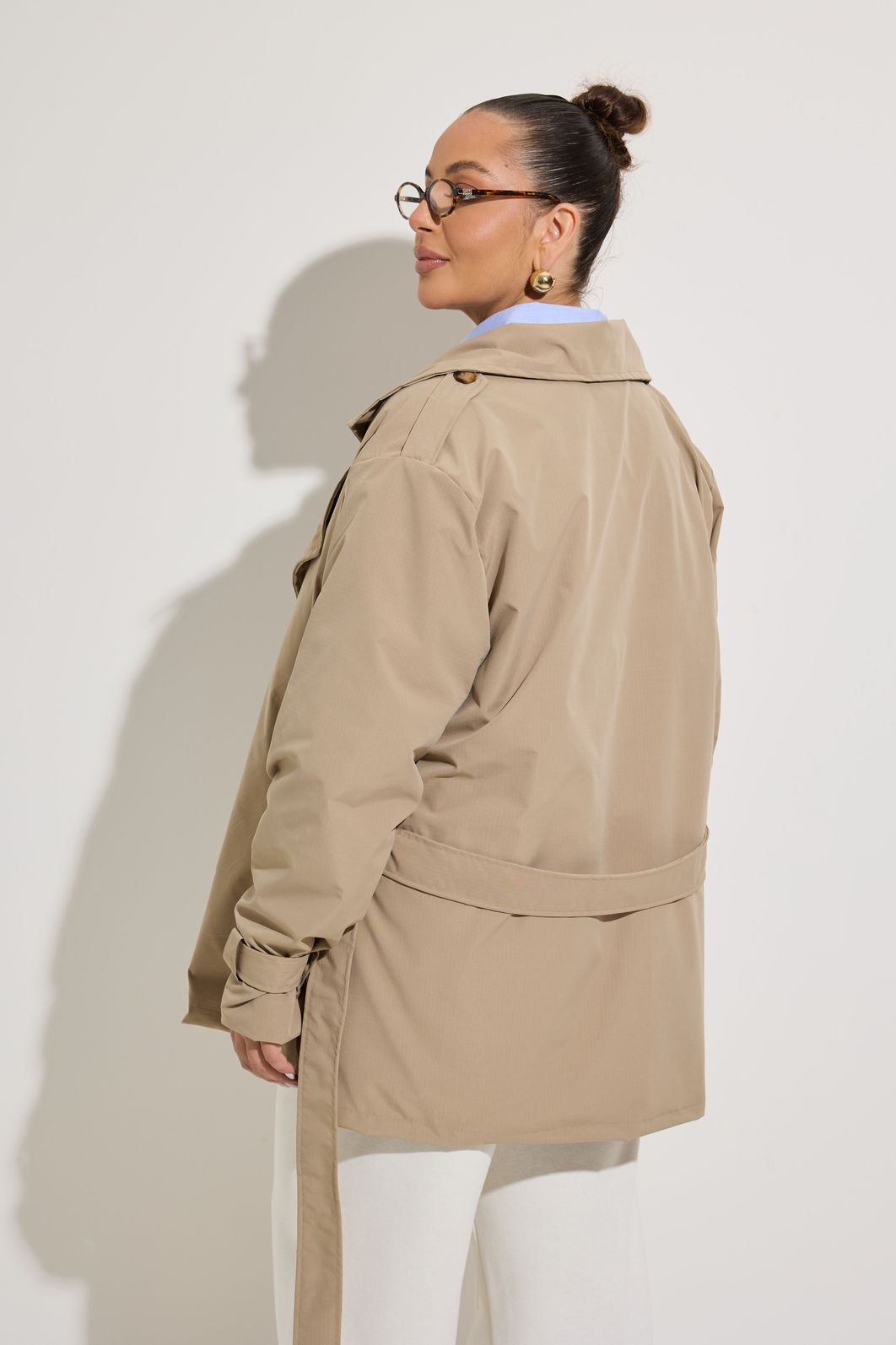 Casaco Trench Coat Com Faixa Casaco Trench Coat Com Faixa