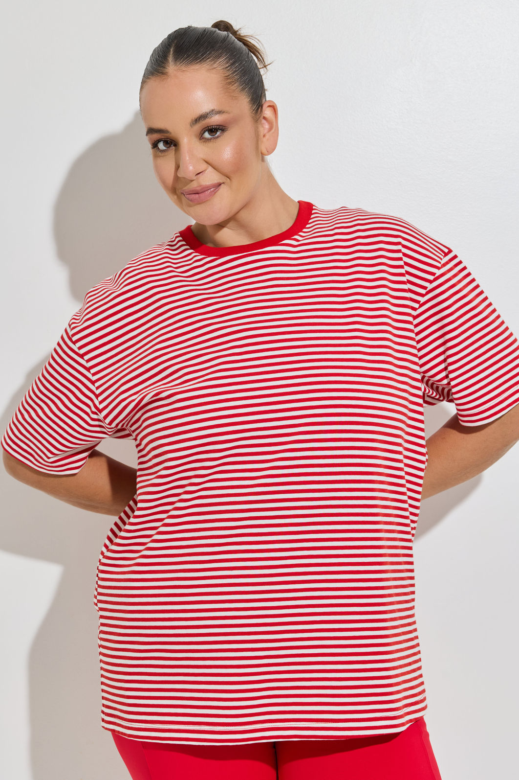 Camiseta Listrada Vermelha