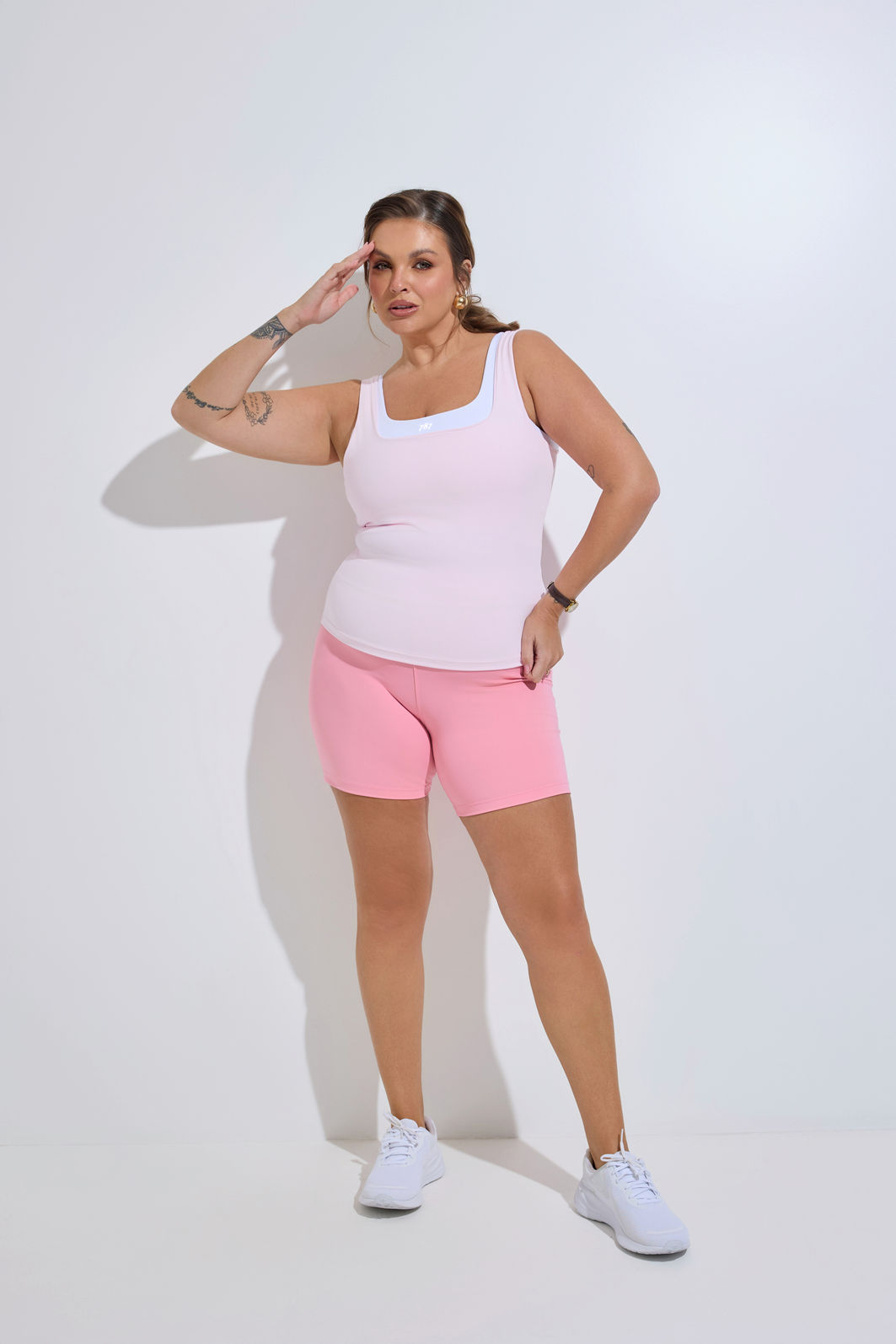 Top fitness Plus Size Branco