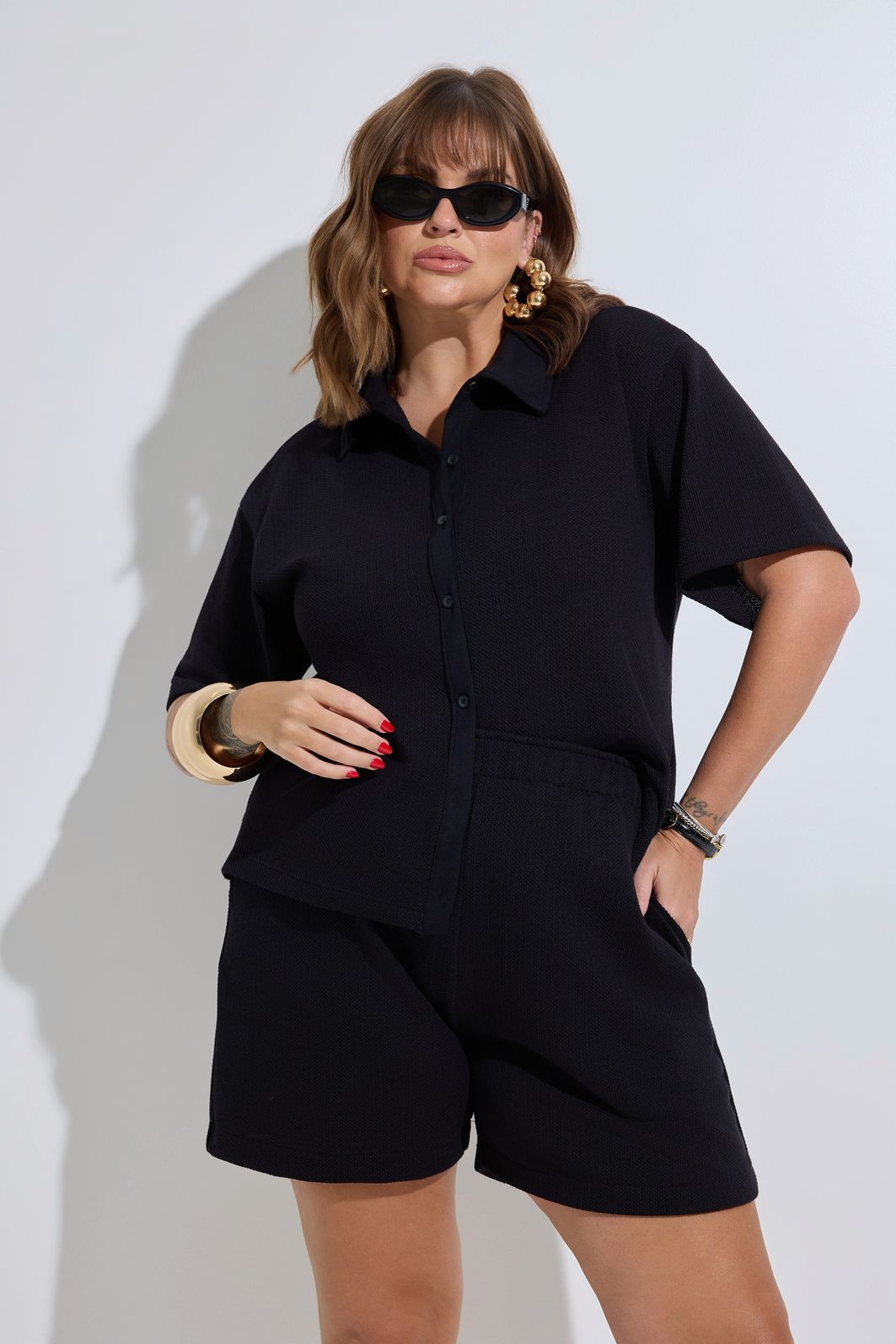 Shorts Crochet Preto