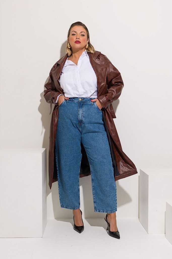 Calça Mom Jeans Vintage Plus Size Carolina
