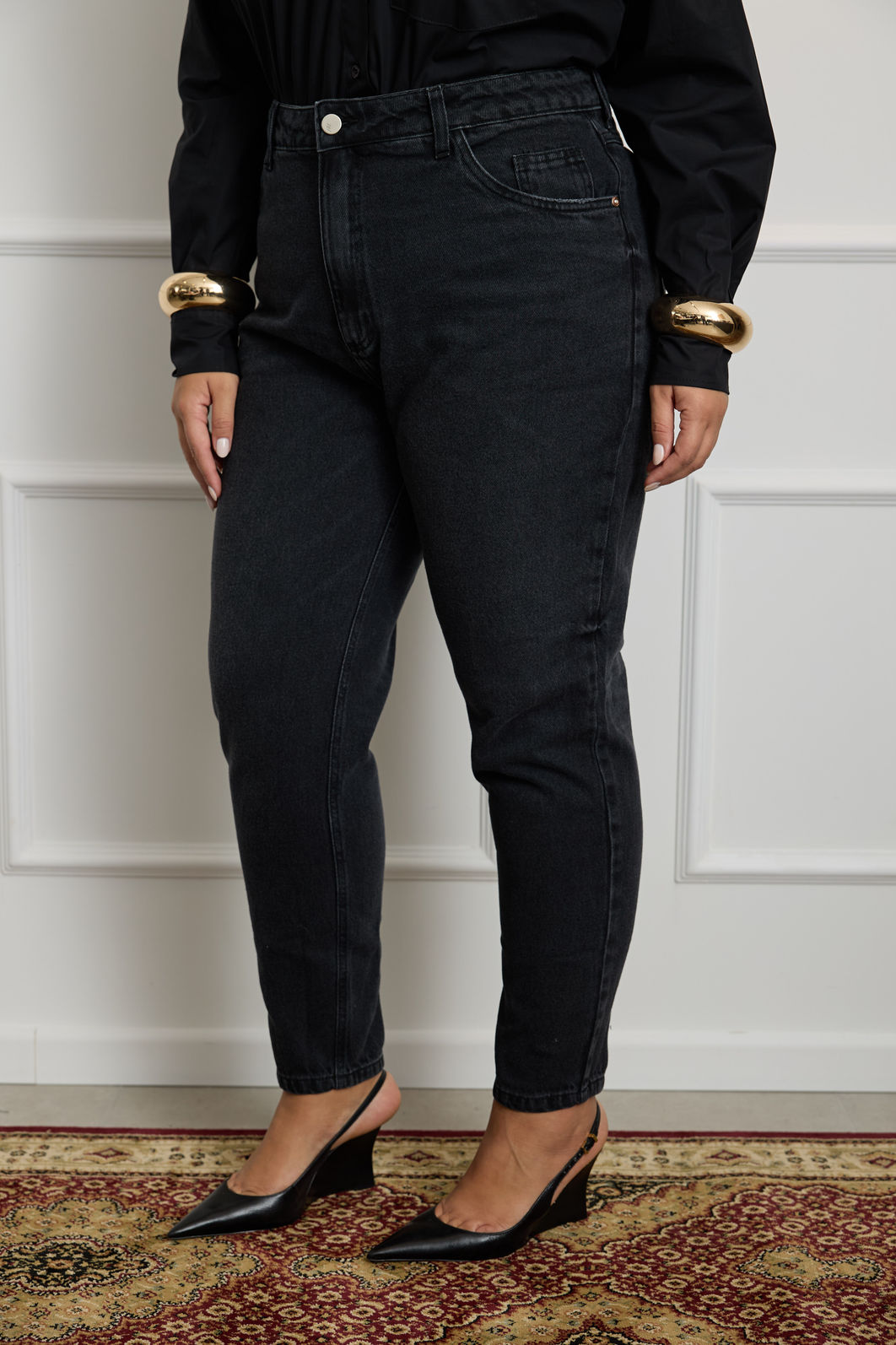 Calça Mom Jeans Vintage Plus Size Sol Calça Mom Jeans Vintage Plus Size Sol