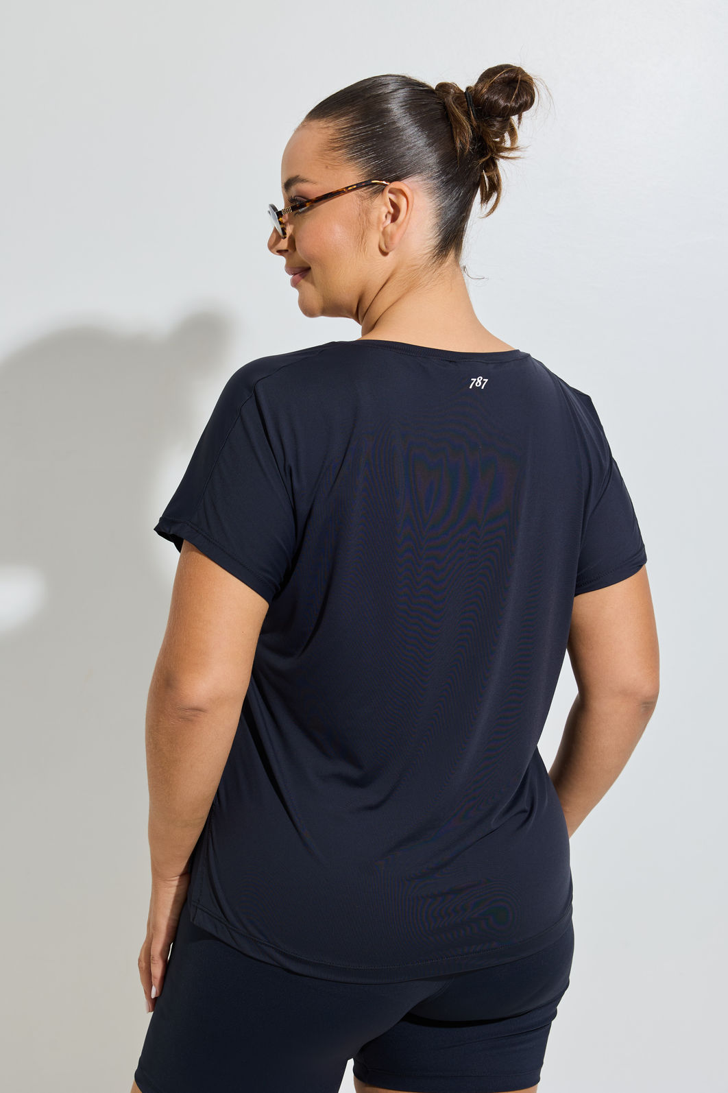 Blusa Fitness Decote V Tech Preta Blusa Fitness Decote V Tech Preta
