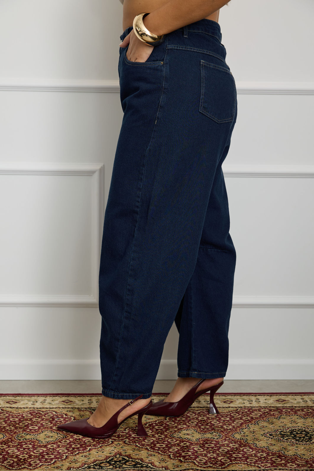Calça Jeans Plus Size Barrel Maria Laura Calça Jeans Plus Size Barrel Maria Laura