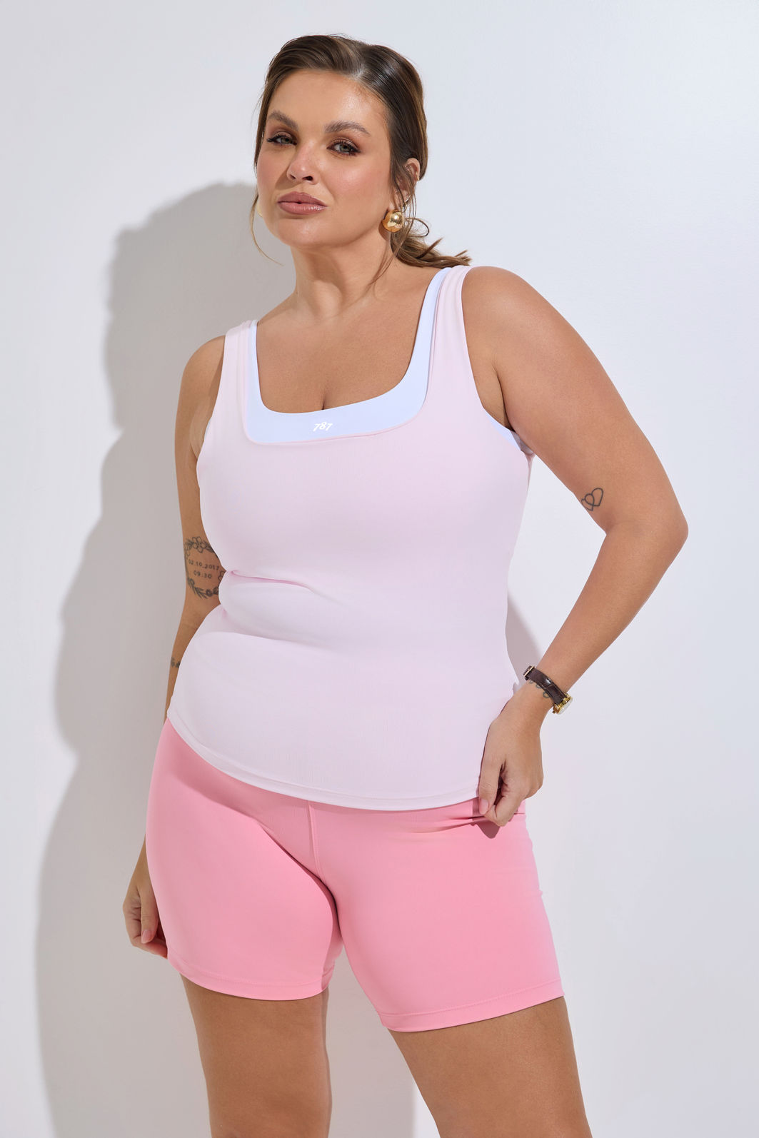 Top fitness Plus Size Branco