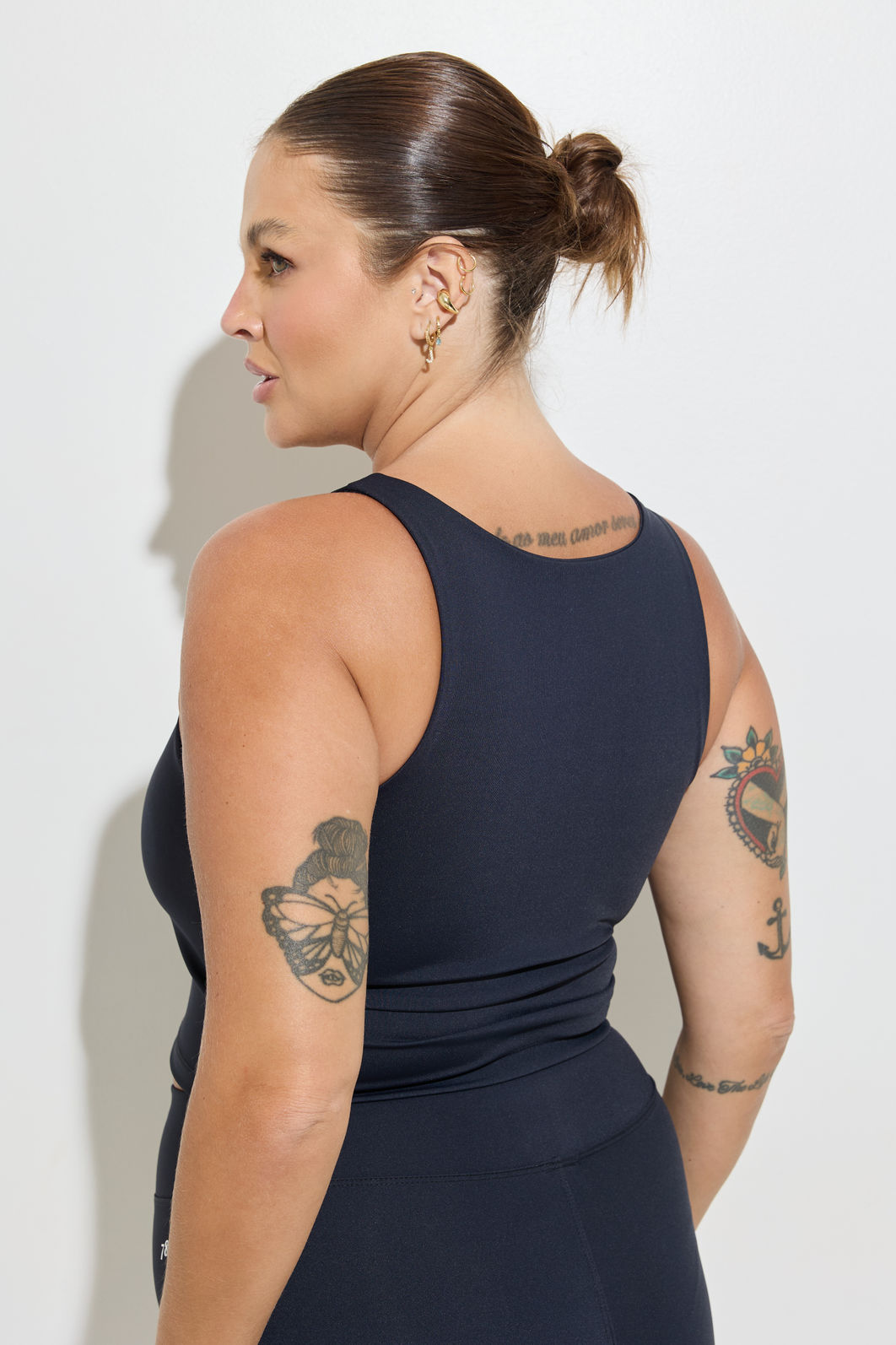 Top Cropped Fitness Plus Size Preto