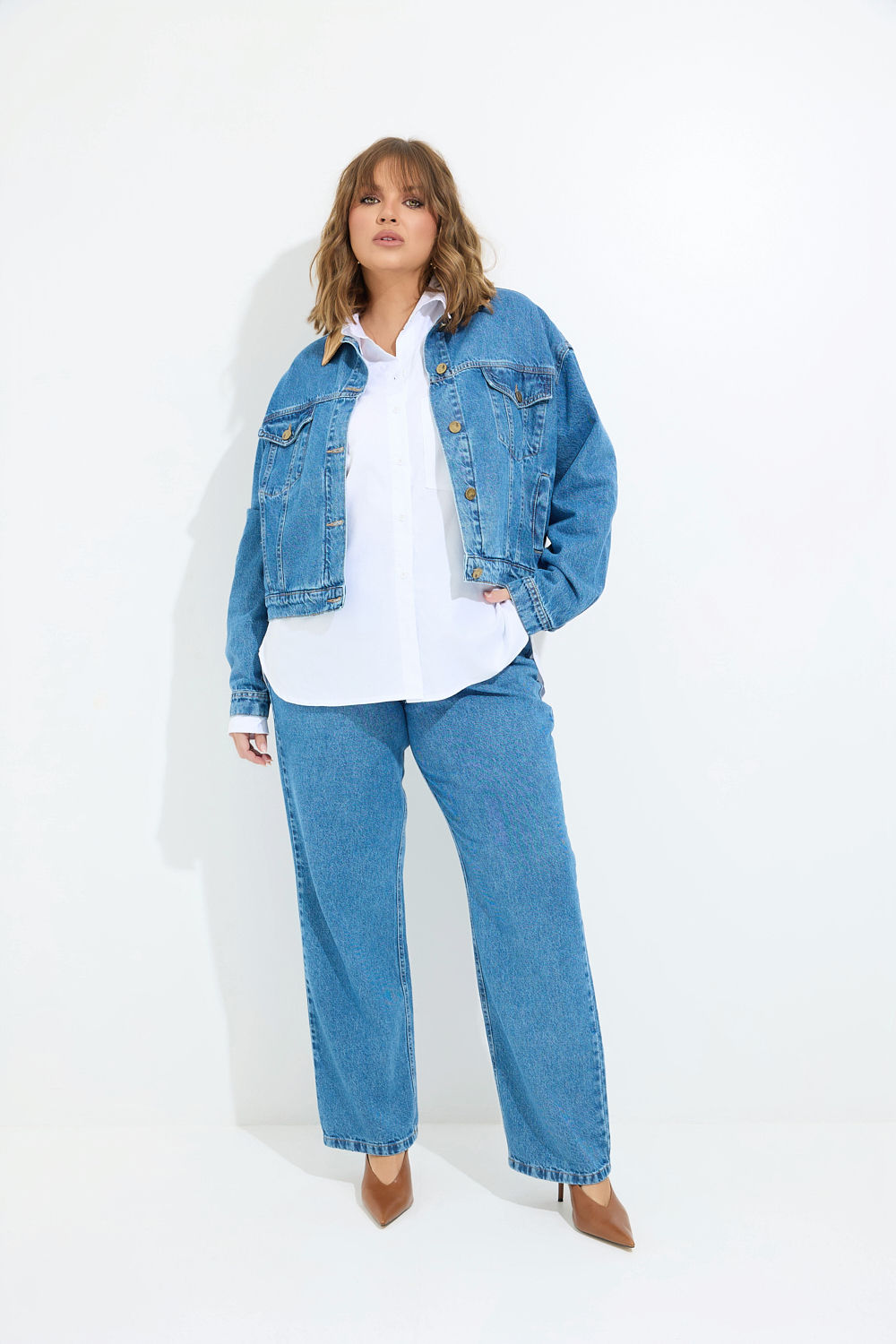 Calça Jeans Reta Plus Size Carolina com Regulagem
