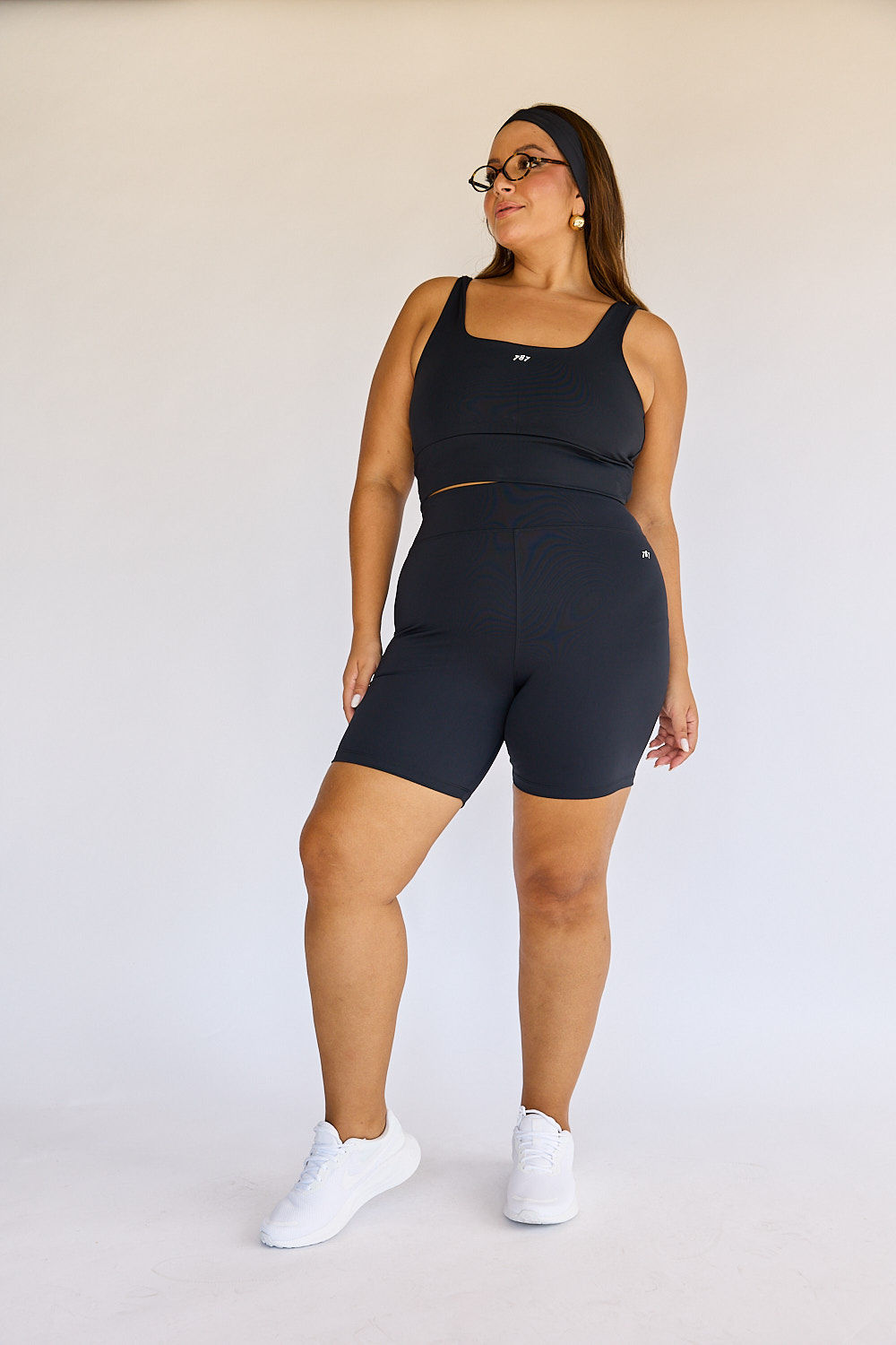 Bermuda Fitness Plus Size Preta