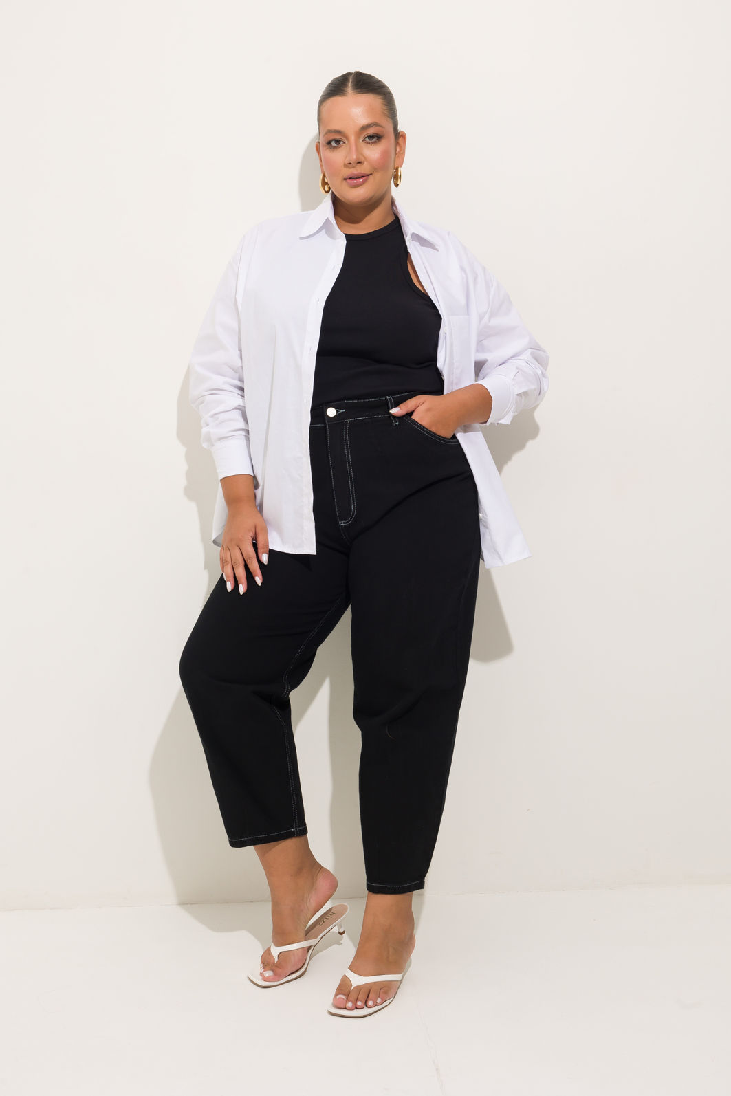 Calça Jeans Baggy Plus Size Gabi Berri