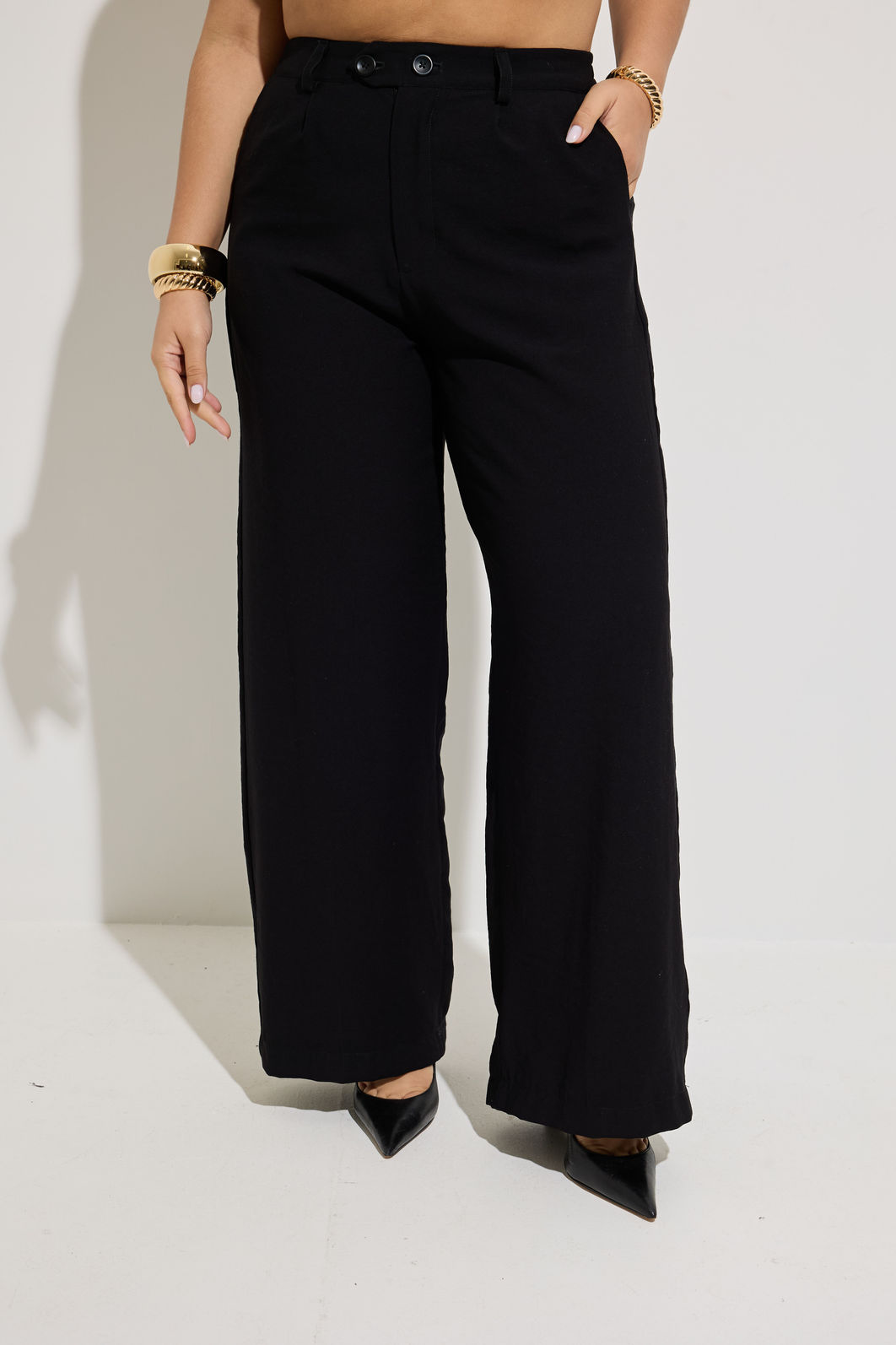 Calça Alfaiataria Monique Tencel Preto Calça Alfaiataria Monique Tencel Preto